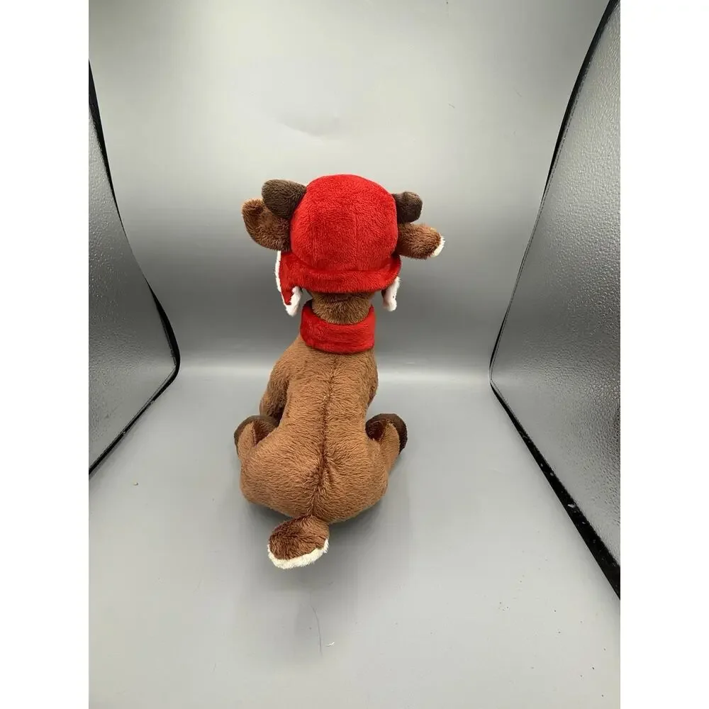 Dan Dee Rudolph Red Nosed Reindeer 12” Plush Winter Hat Scarf Christmas